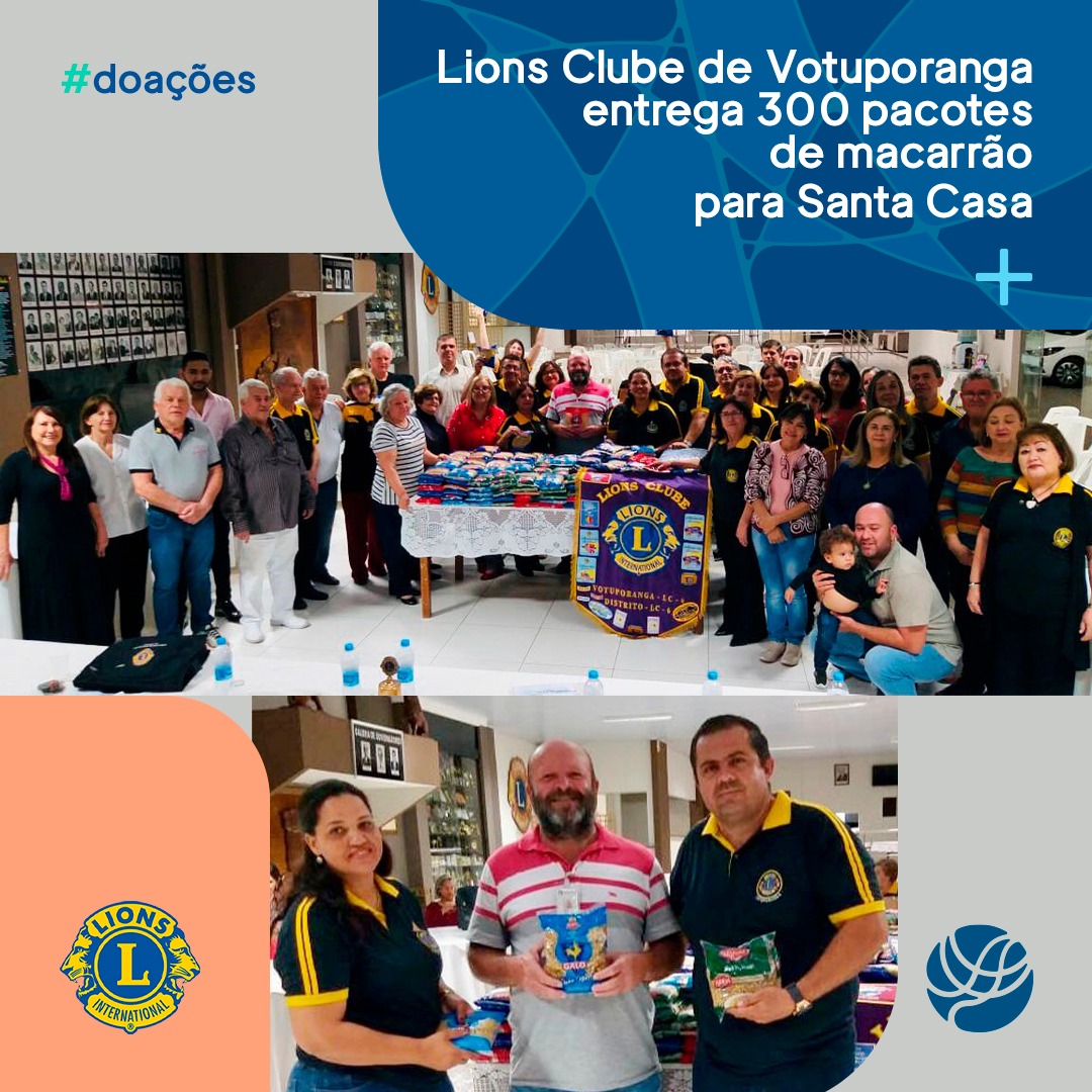 Lions Clube de Votuporanga entrega macarrão