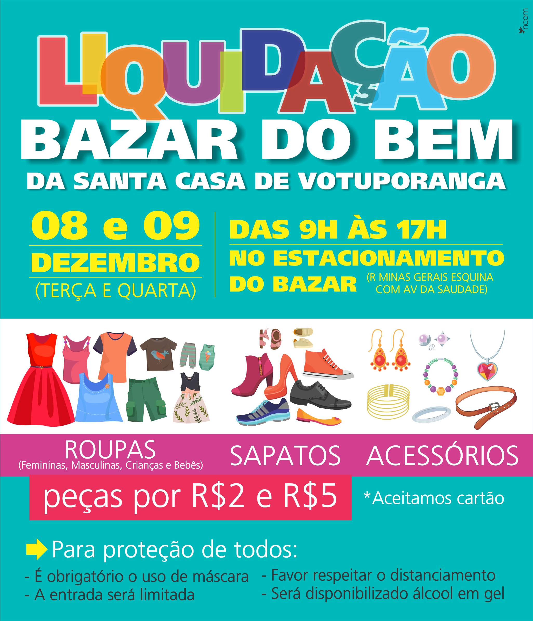 Bazar do Bem da Santa Casa realiza megaliquidação na próxima semana
