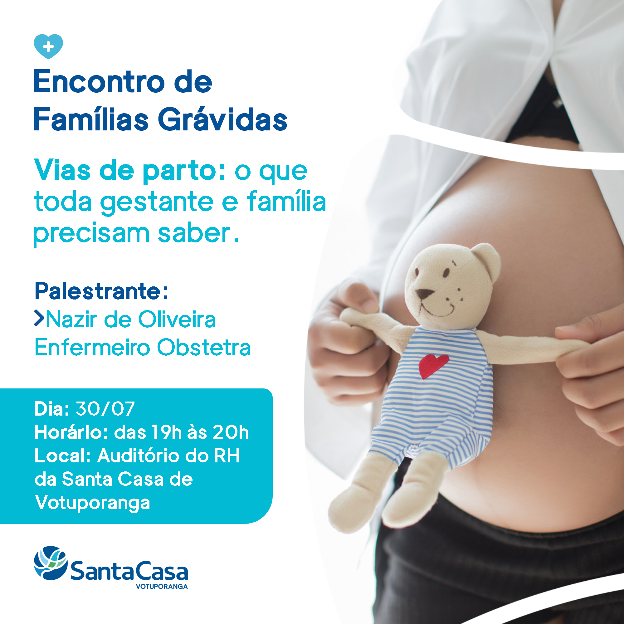 Santa Casa de Votuporanga promove Encontro de Famílias Grávidas em Julho