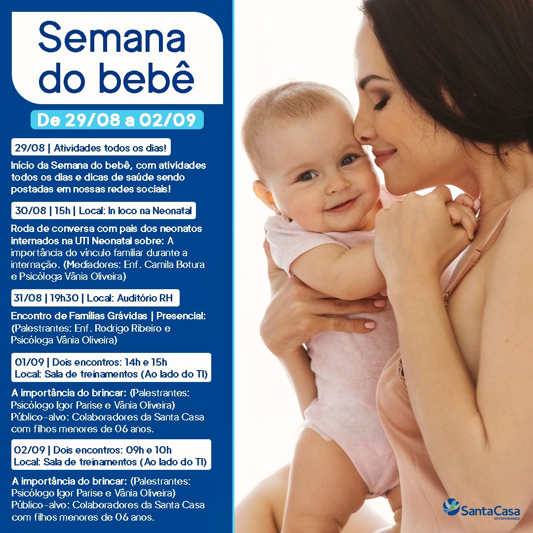Santa Casa promove 12ª Semana do Bebê